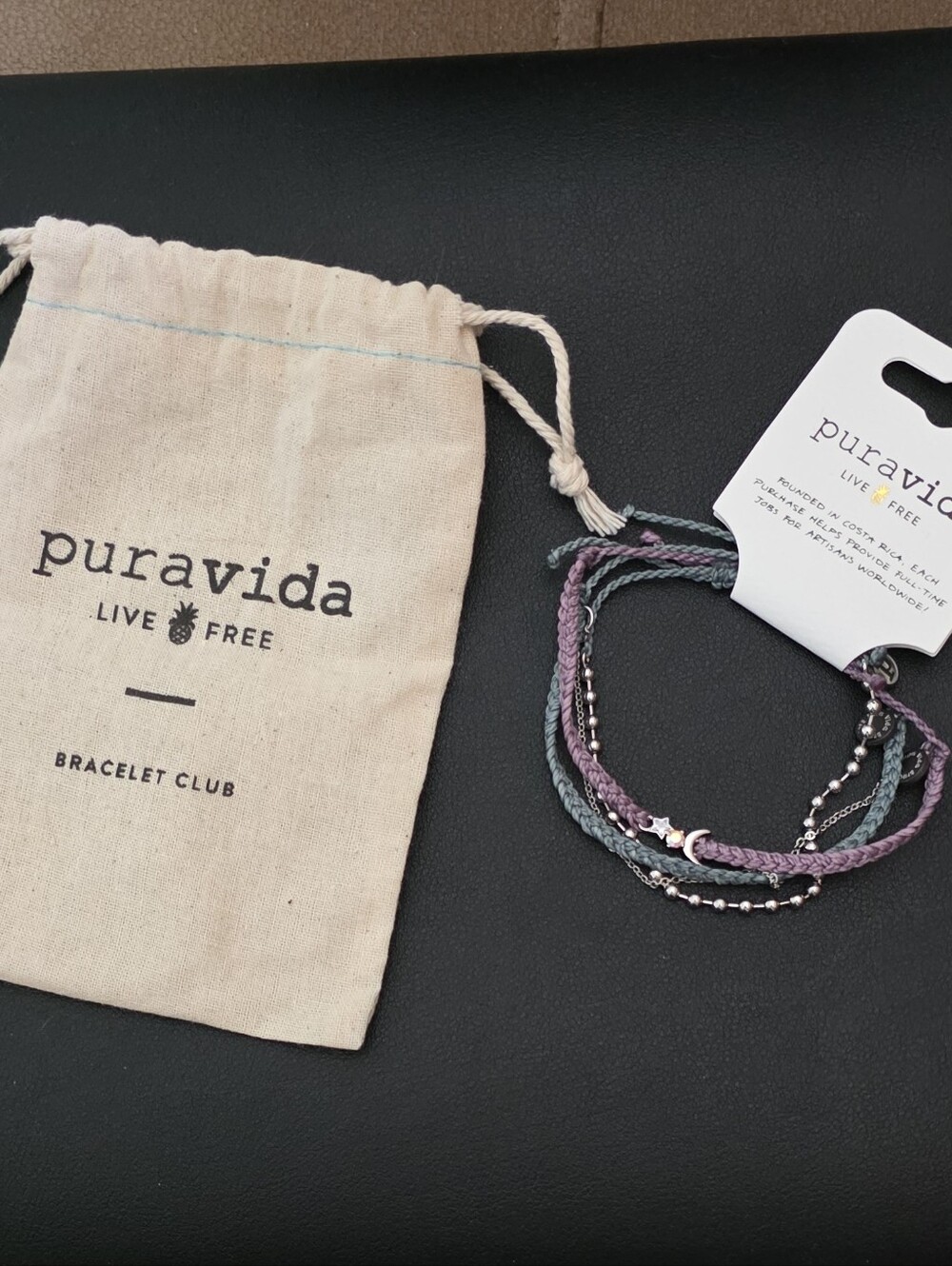 Pura Vida EXCLUSIVE BRACELET SET-Star Dusty Mauve & Sage & SILVER